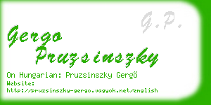 gergo pruzsinszky business card