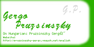 gergo pruzsinszky business card